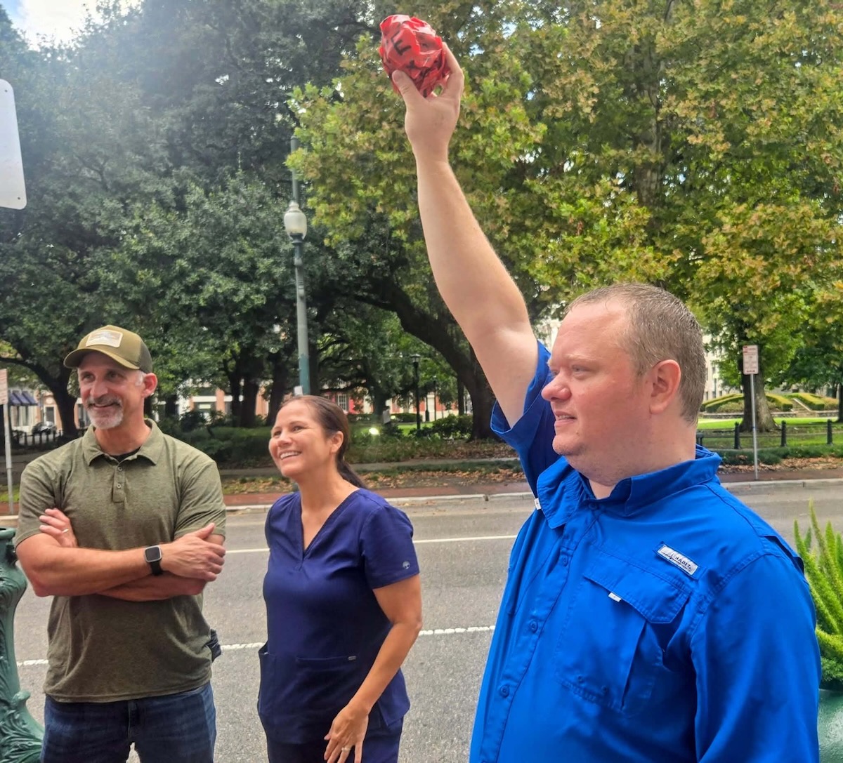 Right: At the end of every Silent Prayer Siege we collect the tape creating a “memorial stone” for the unborn